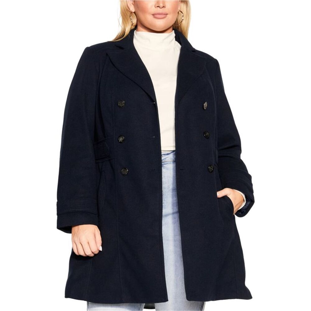 EVANS Womens Plus Size Double Button Military Jacket, NWT